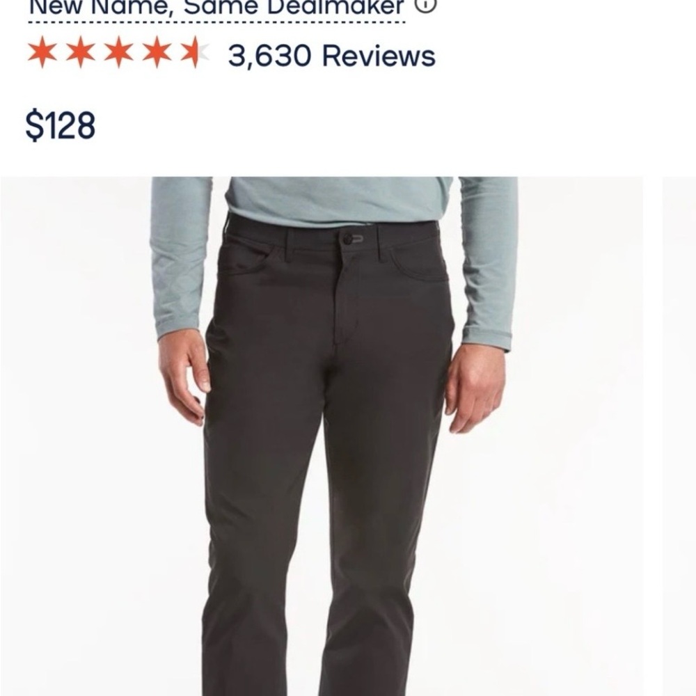 Public Rec brand men’s Dealmaker 5-Pocket pant size 32x32 gray. great condition